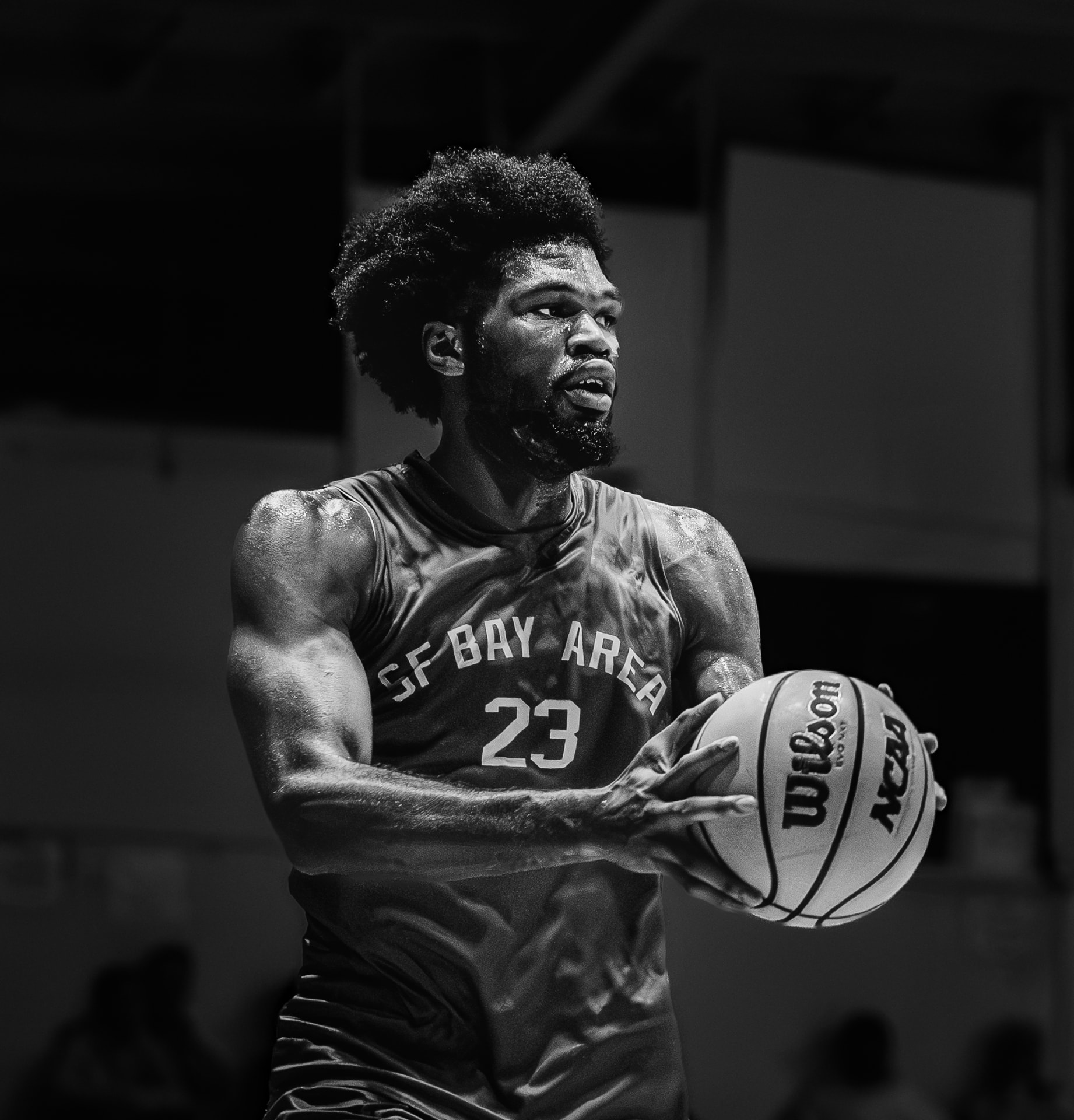 Portrait of a player surveying the floor